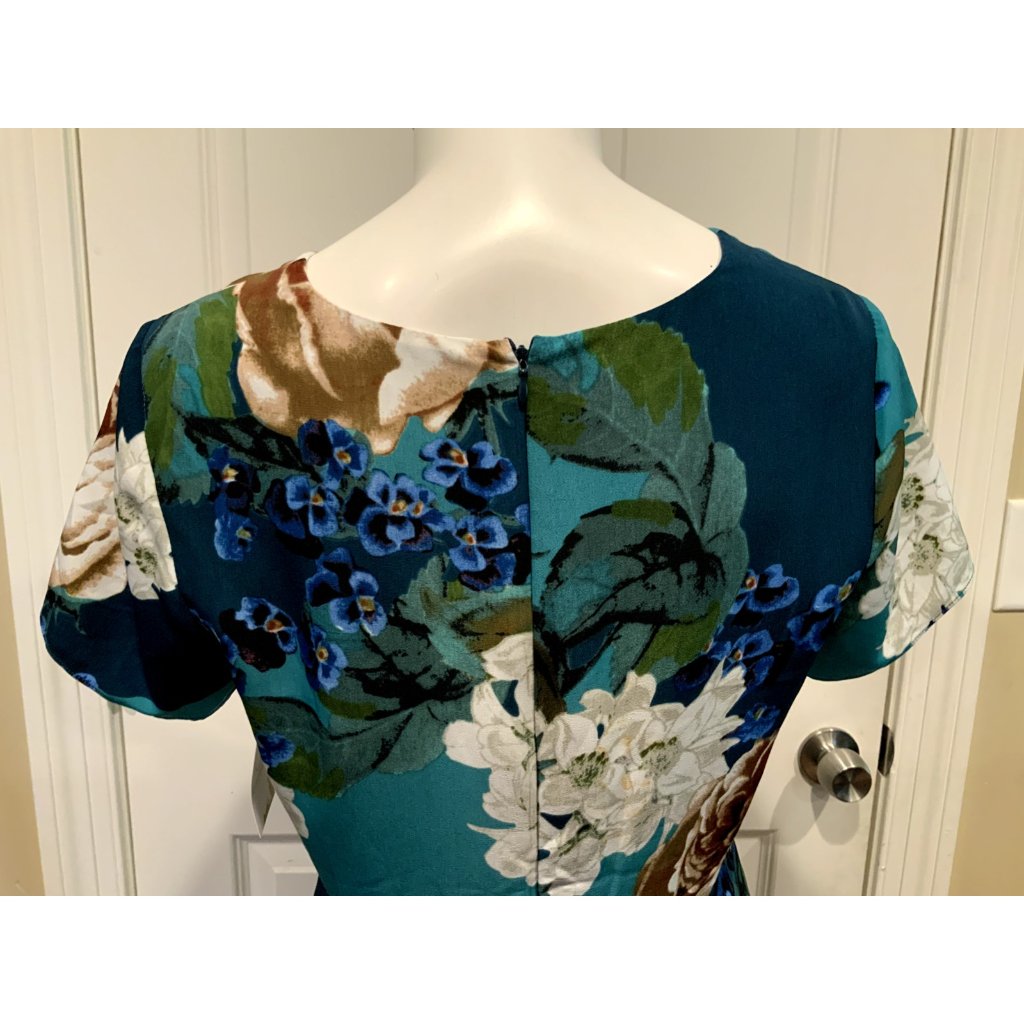 Corey Lynn Calter Blue Floral Fit & Flare Dress, Size 8, Nwt!! — image 6 of 8